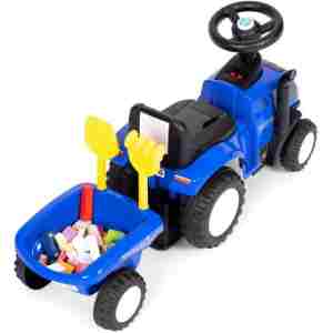 TRAKTOR SA PRIKOLICOM BLUE ECOTOYS traktor sa prikolicom blue ecotoys za decu pogled sa strane