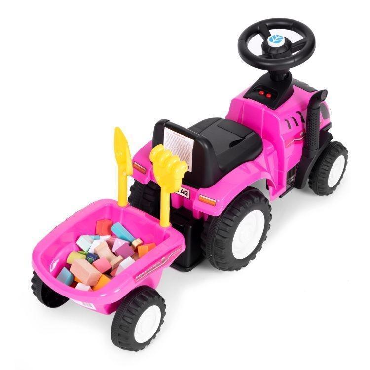 traktor sa prikolicom pink ecotoys za devojčice zadnja strana