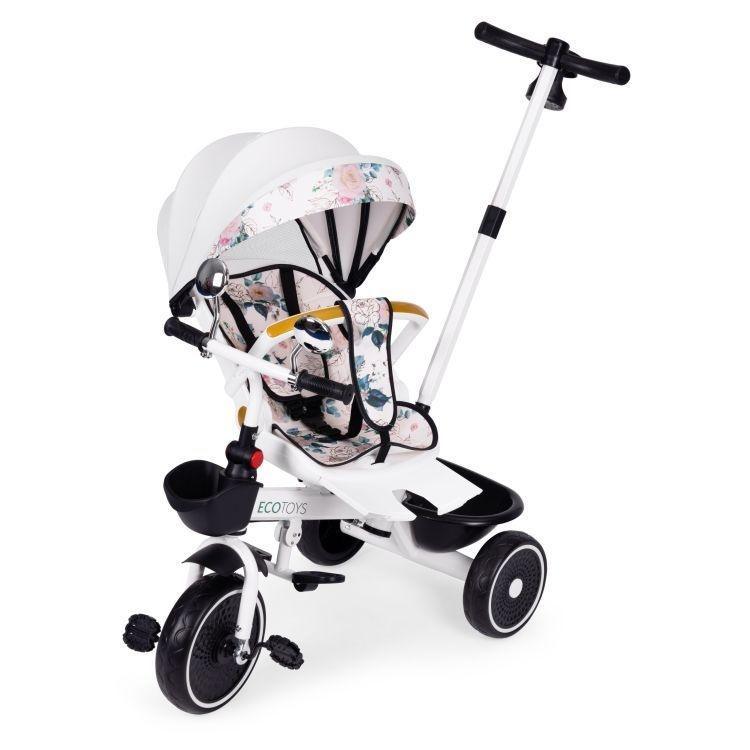 tricikl za decu sa rotirajućim sedištem white, ECOTOYS zadnja strana
