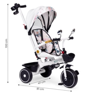 Tricikl sa rotirajućim sedištem ECOTOYS beli
