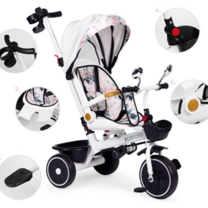 Tricikl sa rotirajućim sedištem ECOTOYS beli