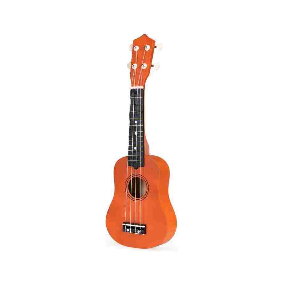 ukulele gitara za decu 4 žice braon drvena detalj