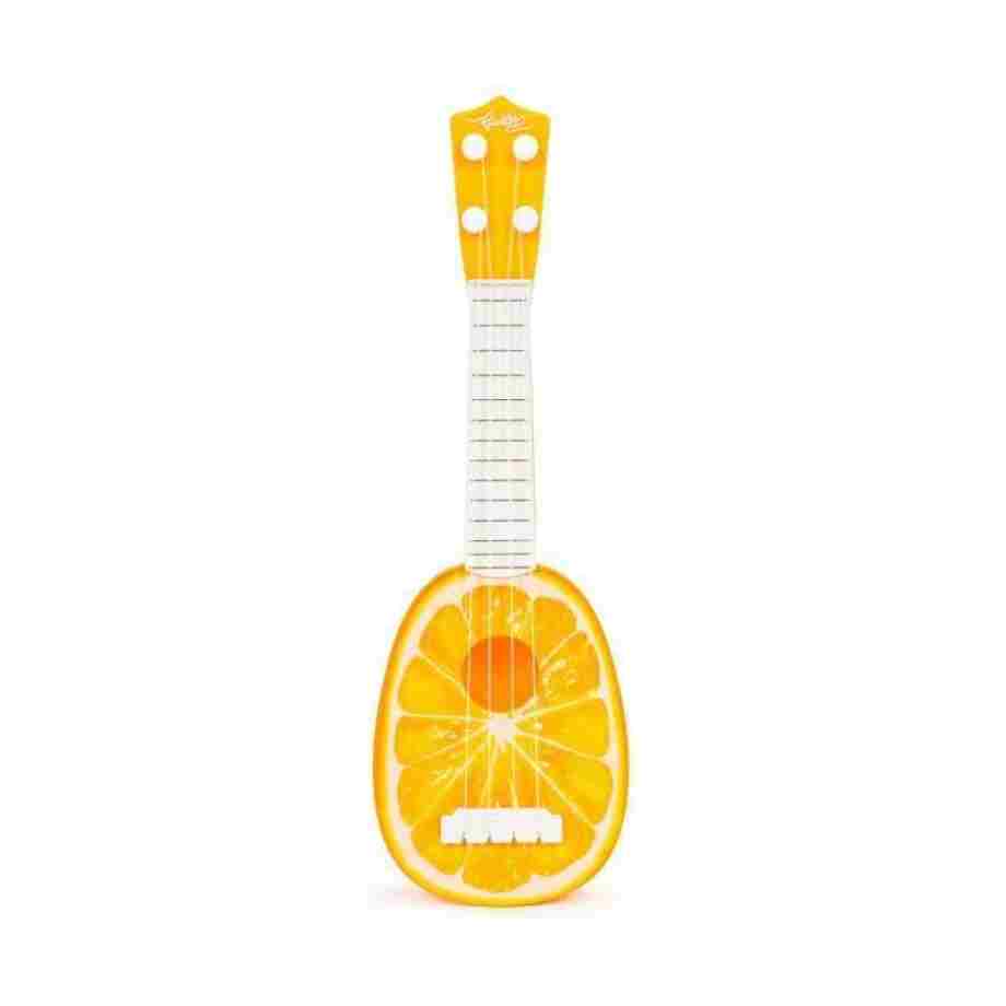 ukulele gitara za decu narandža muzički instrument detalj