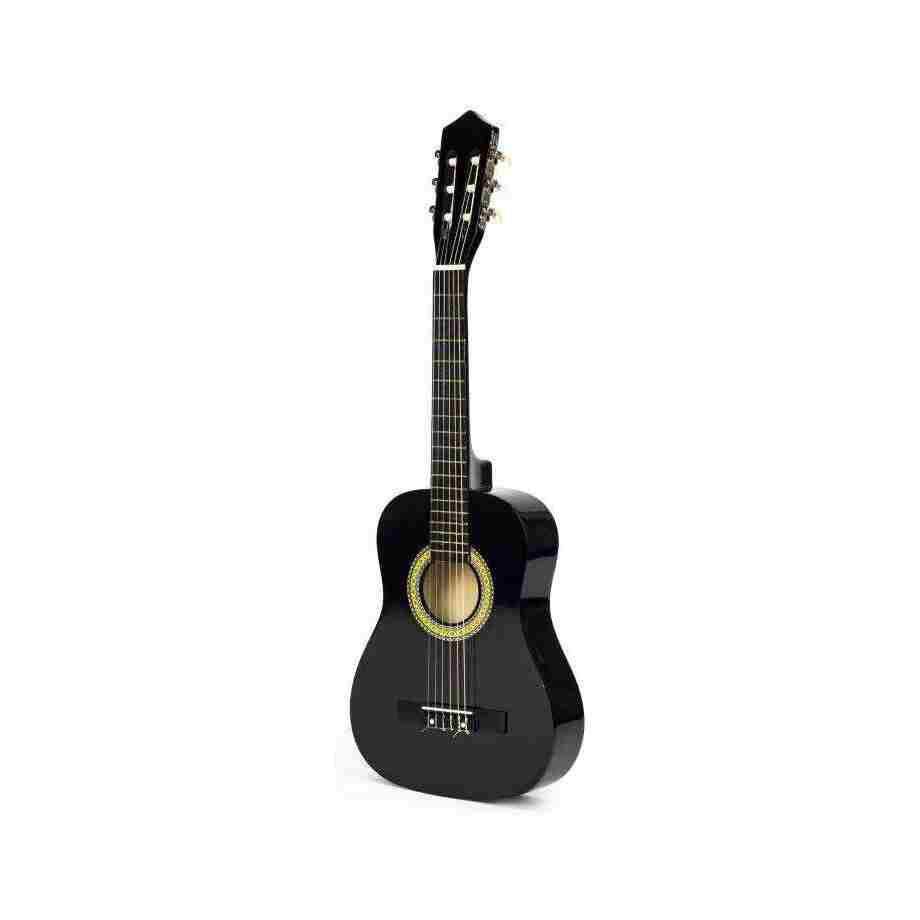 VELIKA DRVENA GITARA ZA DECU CRNA velika drvena gitara za decu crna od drveta detalj