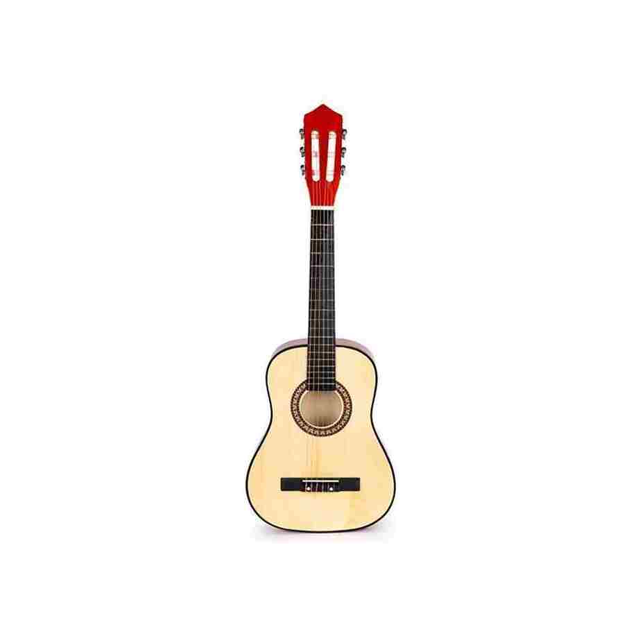 velika drvena gitara za decu crvena