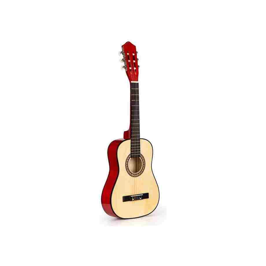 VELIKA DRVENA GITARA ZA DECU CRVENA velika drvena gitara za decu crvena detalj