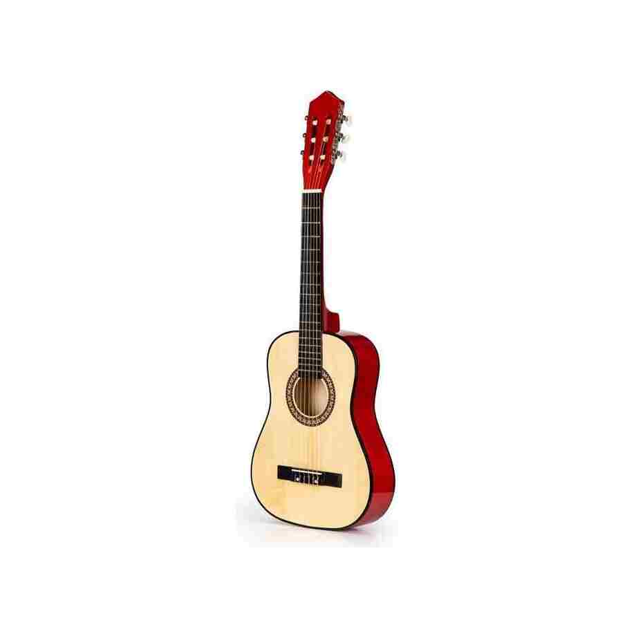 VELIKA DRVENA GITARA ZA DECU CRVENA velika drvena gitara za decu crvena bliži prikaz