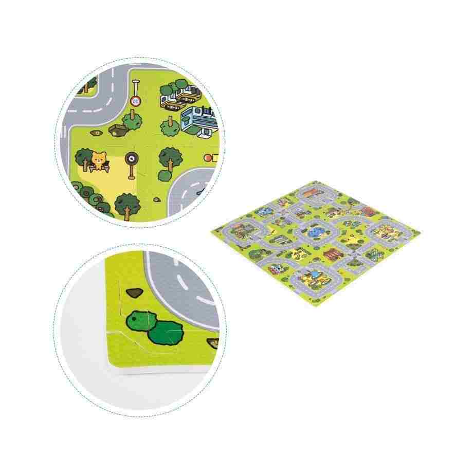 velika podloga za igru EVA FOAM City 90.5x90.5 cm bliži prikaz