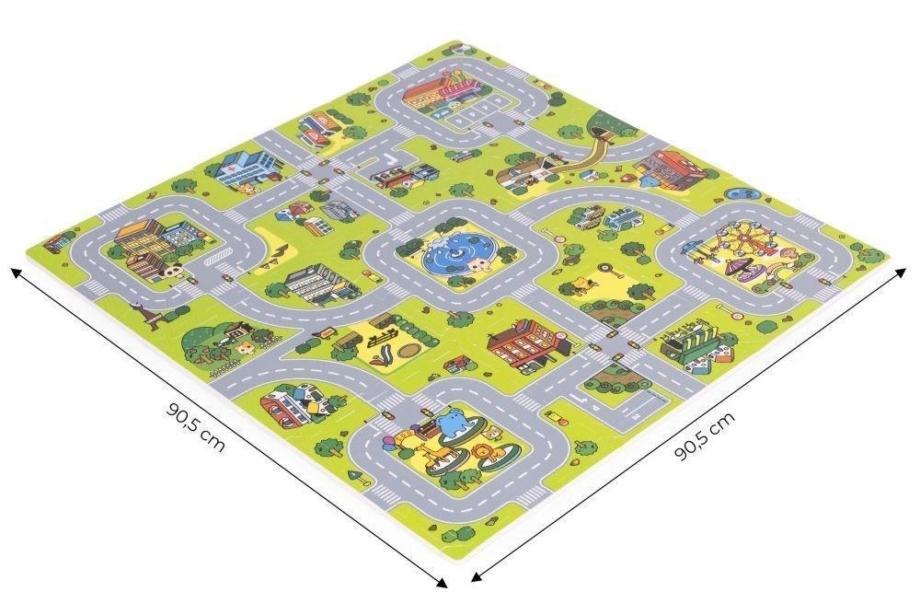 Velika podloga za igru EVA FOAM City 90.5x90.5 cm 21 deo ECOTOYS velika podloga za igru EVA FOAM City 90.5x90.5 cm pogled sa strane