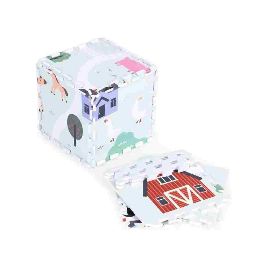 Velika podloga za igru EVA FOAM Farma 01 90.5x90.5 cm 21 deo ECOTOYS velika podloga za igru EVA FOAM Farma 01 motiv farme bliži prikaz