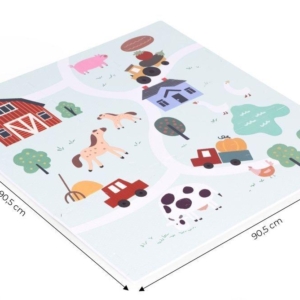 Velika podloga za igru EVA FOAM Farma 01 90.5x90.5 cm 21 deo ECOTOYS velika podloga za igru EVA FOAM Farma 01 motiv farme pogled sa strane