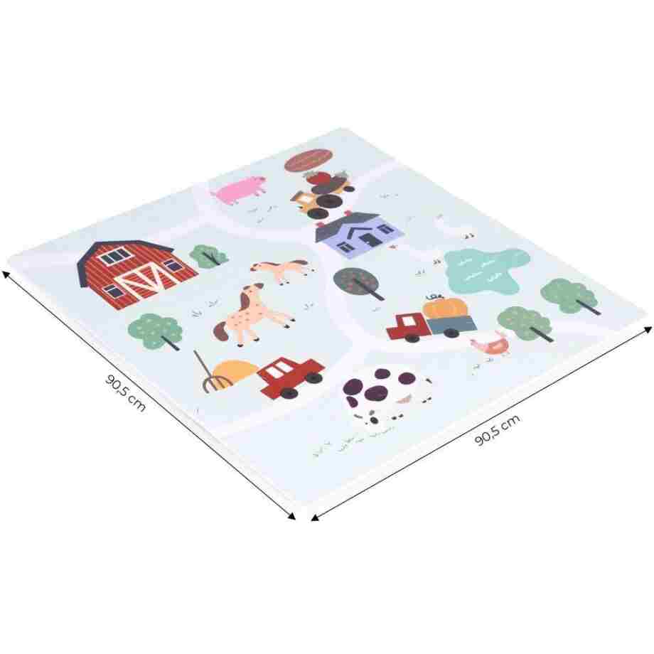 Velika podloga za igru EVA FOAM Farma 01 90.5x90.5 cm 21 deo ECOTOYS velika podloga za igru EVA FOAM Farma 01 motiv farme pogled sa strane