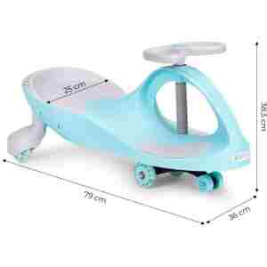 WIGGLE GURALICA ZA DECU LED TOČKOVI BLUE ECOTOYS wiggle guralica za decu sa led točkovima plava boja tekstura materijala