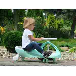 WIGGLE GURALICA ZA DECU LED TOČKOVI GREEN ECOTOYS wiggle guralica za decu sa led točkovima zelena boja bliži prikaz