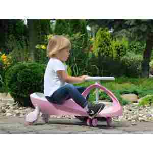 wiggle guralica za decu pink sa led točkovima pogled sa strane