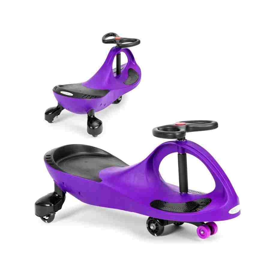 WIGGLE GURALICA ZA DECU LED TOČKOVI PURLE ECOTOYS wiggle guralica za decu ljubičasta sa led točkovima pogled sa strane