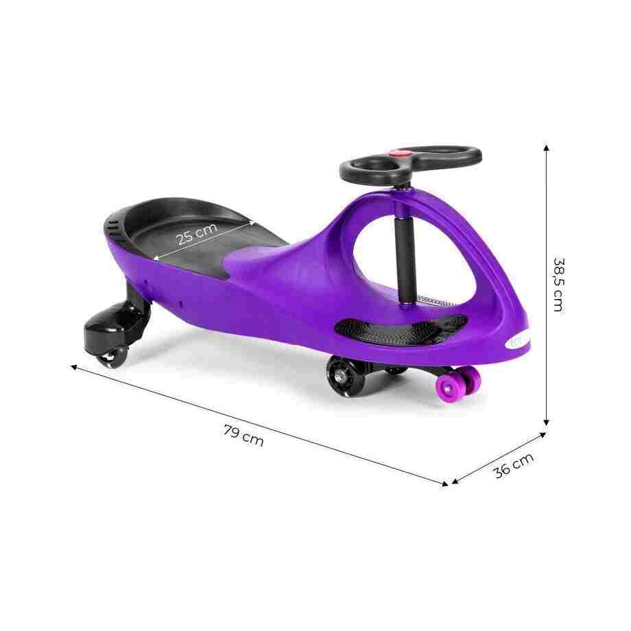 WIGGLE GURALICA ZA DECU LED TOČKOVI PURLE ECOTOYS wiggle guralica za decu ljubičasta sa led točkovima zadnja strana