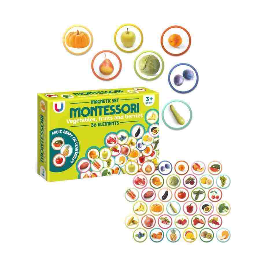 montessori set sa magnetima voće i povrće edukativna igračka