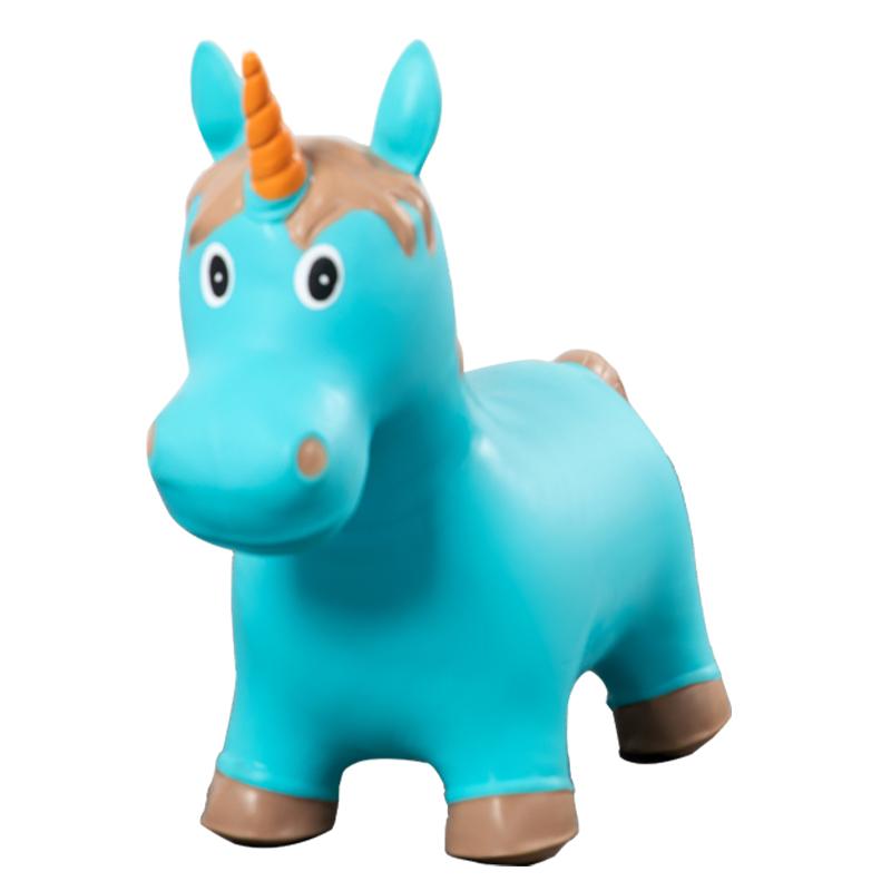 životinjica džampi jednorog plavi od visokokvalitetnog PVC materijala