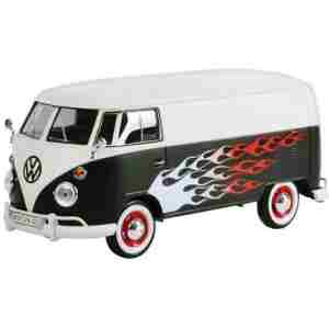 auto volkswagen delivery van hot rod 1:24 plava boja