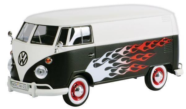 auto volkswagen delivery van hot rod 1:24 plava boja
