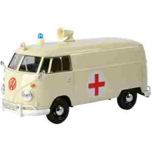 auto volkswagen delivery van ambulance 1:24 plavi model