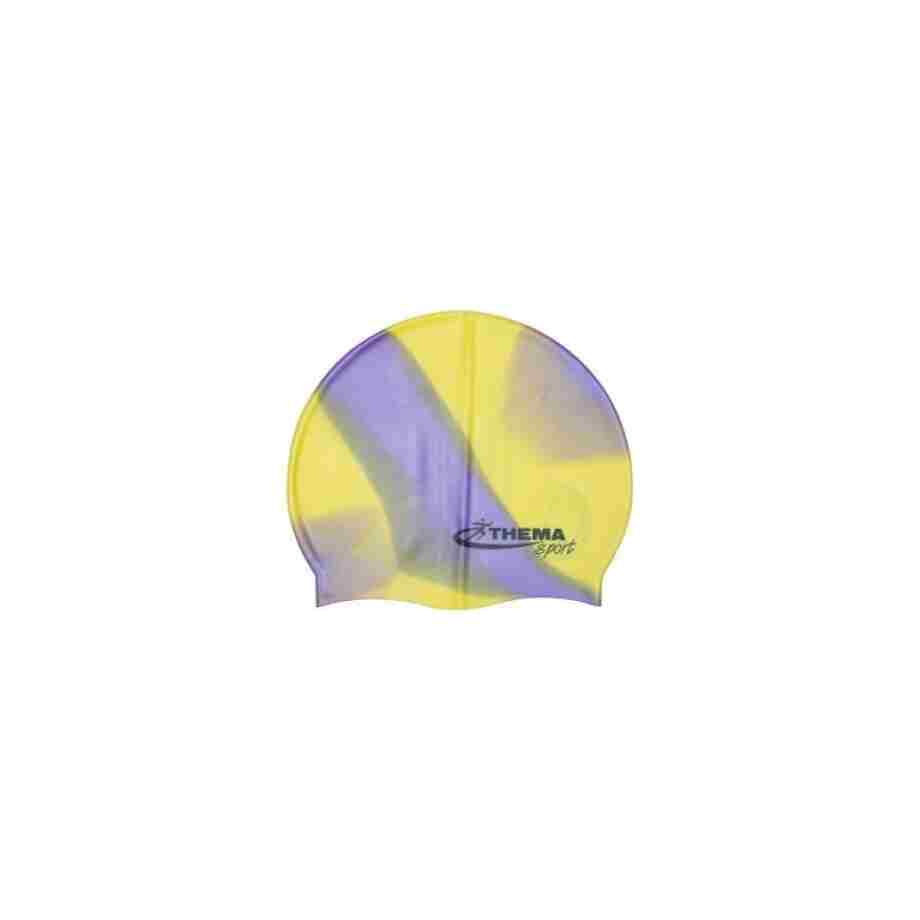 silikonska kapica za plivanje mc 701 ljubičasto žuta themasport