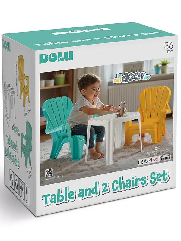 sto i stolica Dolu za decu, šarena i udobna