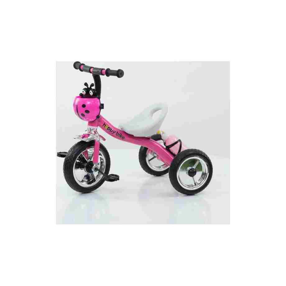 tricikl za decu sa bubamarom roze boje