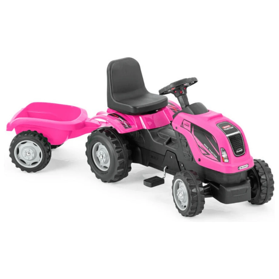 traktor sa prikolicom 956 roze za decu