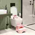 Adapter za WC šolju sa stepenicama i platformom za decu, roze, ECOTOYS