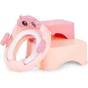 Adapter za WC šolju sa stepenicama i platformom za decu, roze, ECOTOYS - Slika 3