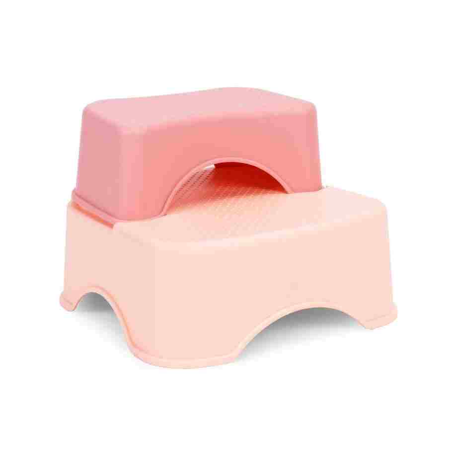 Adapter za WC šolju sa stepenicama i platformom za decu, roze, ECOTOYS