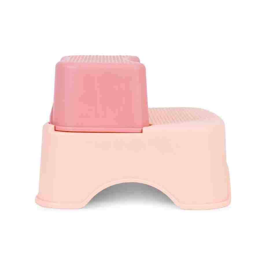 Adapter za WC šolju sa stepenicama i platformom za decu, roze, ECOTOYS