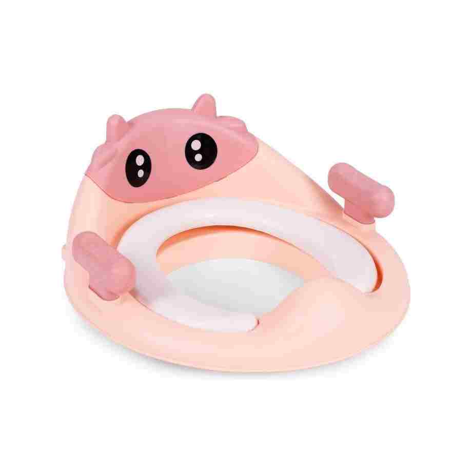 Adapter za WC šolju sa stepenicama i platformom za decu, roze, ECOTOYS