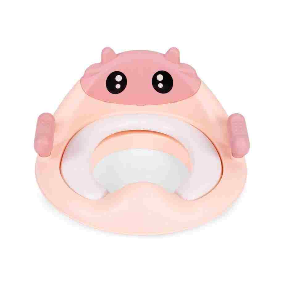 Adapter za WC šolju sa stepenicama i platformom za decu, roze, ECOTOYS