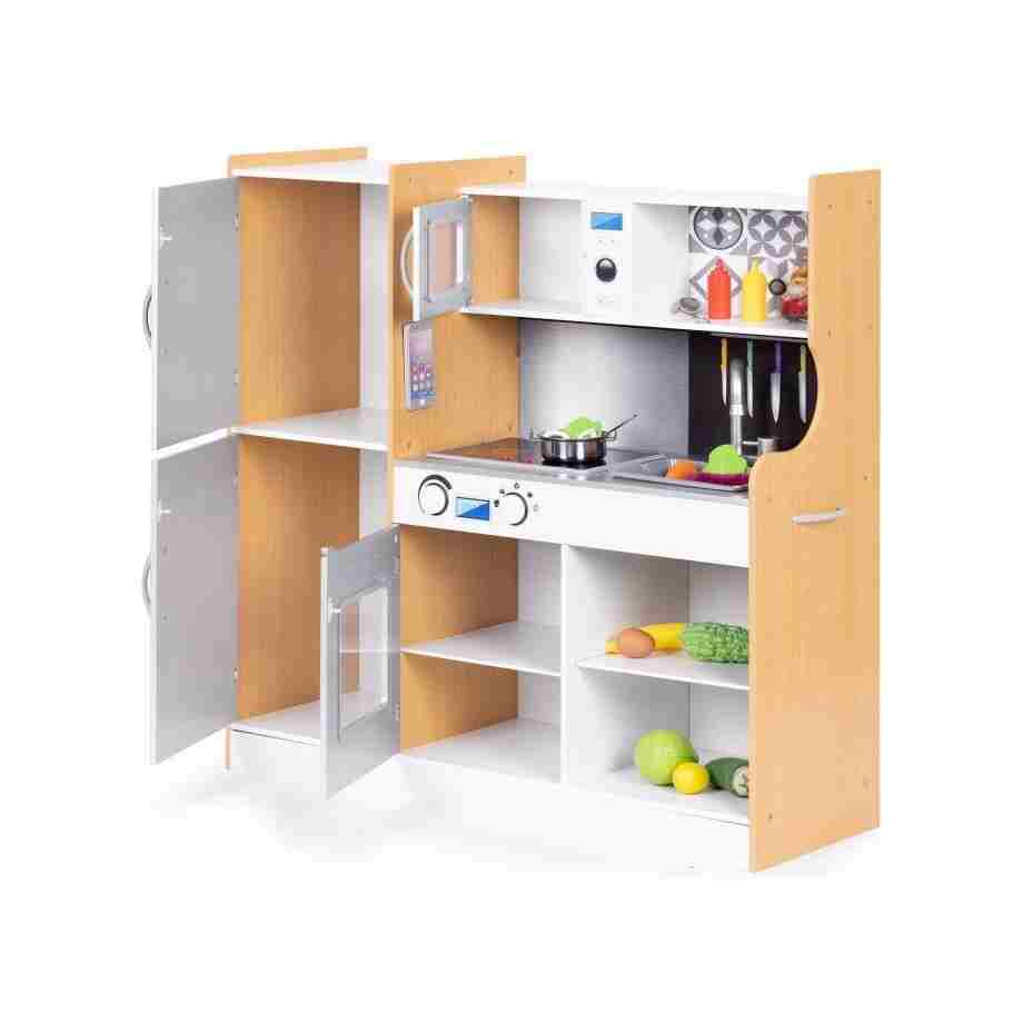 Dečija kuhinja sa zvukom i LED tablom za pisanje, metalni dodaci, MDF, 3+ godine, ECOTOYS Dečija kuhinja sa zvukom i LED tablom za pisanje, metalni dodaci, MDF, 3+ godine, ECOTOYS