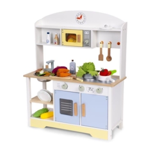 Dečija kuhinja – Rerna, mašina za pranje veša, mikrotalasna i 12 dodataka – ECOTOYS - Slika 4