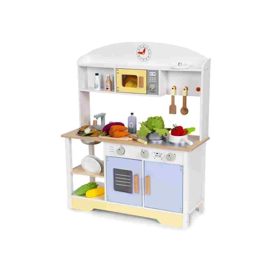 Dečija kuhinja – Rerna, mašina za pranje veša, mikrotalasna i 12 dodataka – ECOTOYS