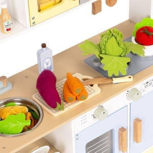 Dečija kuhinja – Rerna, mašina za pranje veša, mikrotalasna i 12 dodataka – ECOTOYS - Slika 6