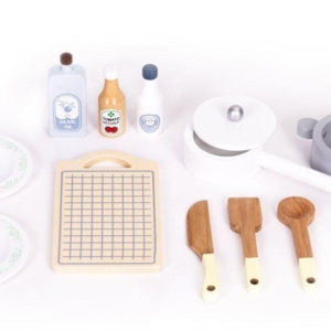 Dečija kuhinja – Rerna, mašina za pranje veša, mikrotalasna i 12 dodataka – ECOTOYS - Slika 7