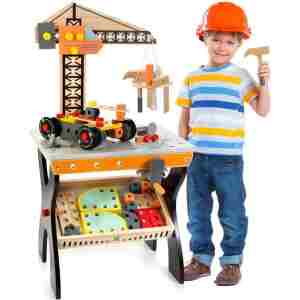Drvena radionica za decu, sto sa alatom – ECOTOYS