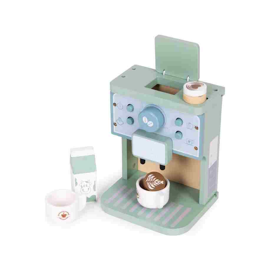 drveni aparat za kafu za decu – barista set 8 delova – ecotoys5342975