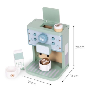 Drveni aparat za kafu za decu – barista set, 8 delova – ECOTOYS - Slika 6