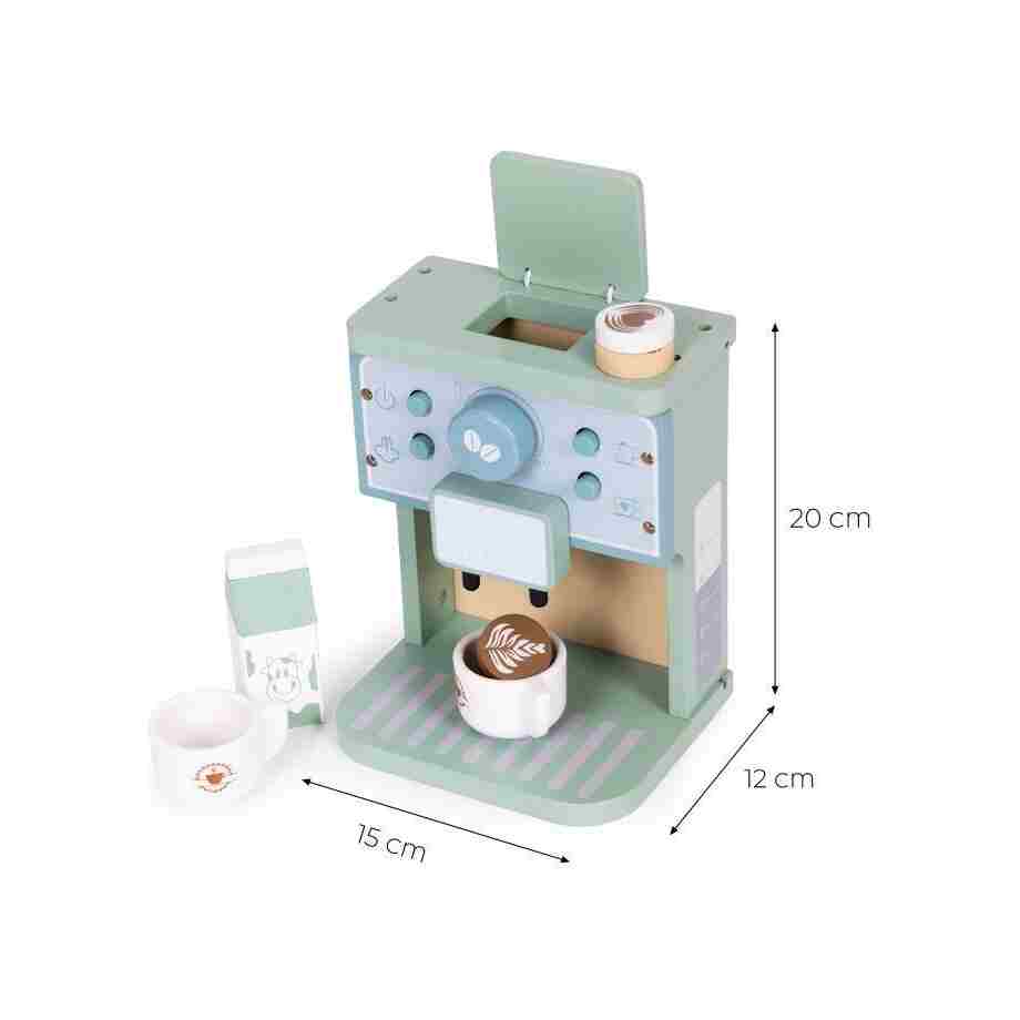 drveni aparat za kafu za decu – barista set 8 delova – ecotoys5342981