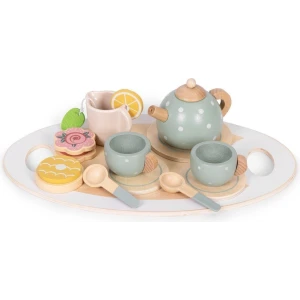 Drveni set za čaj – čajnik, šoljice, 14 delova – ECOTOYS