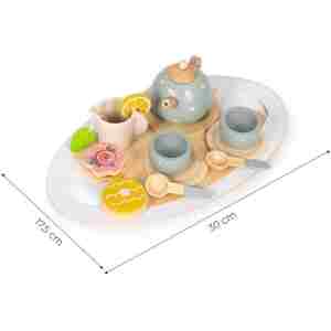 Drveni set za čaj – čajnik, šoljice, 14 delova – ECOTOYS - Slika 5