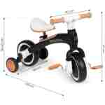 Ecotoys balans bicikl sa pedalama i pomoćnim točkovima 3u1 black - Slika 4
