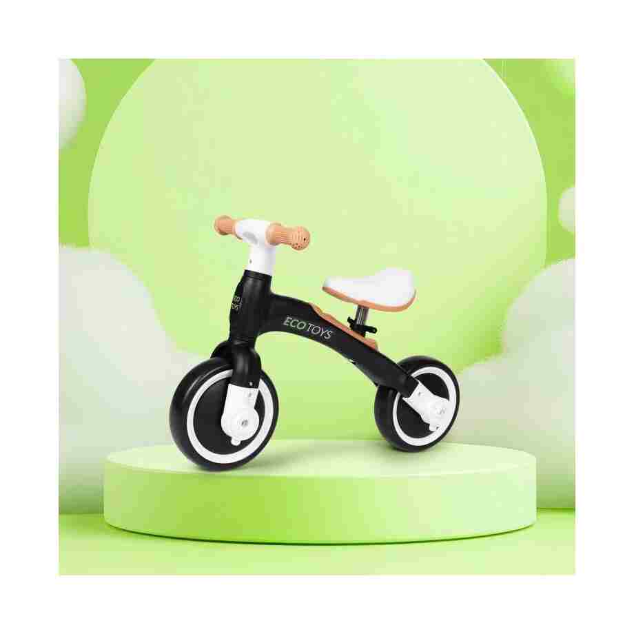 ecotoys balans bicikl sa pedalama i pomocnim tockovima 3u1 black5343023