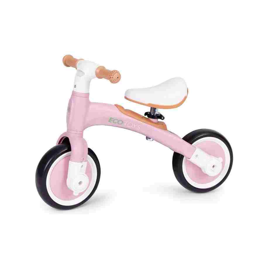 ecotoys balans bicikl sa pedalama i pomocnim tockovima 3u1 pink13541